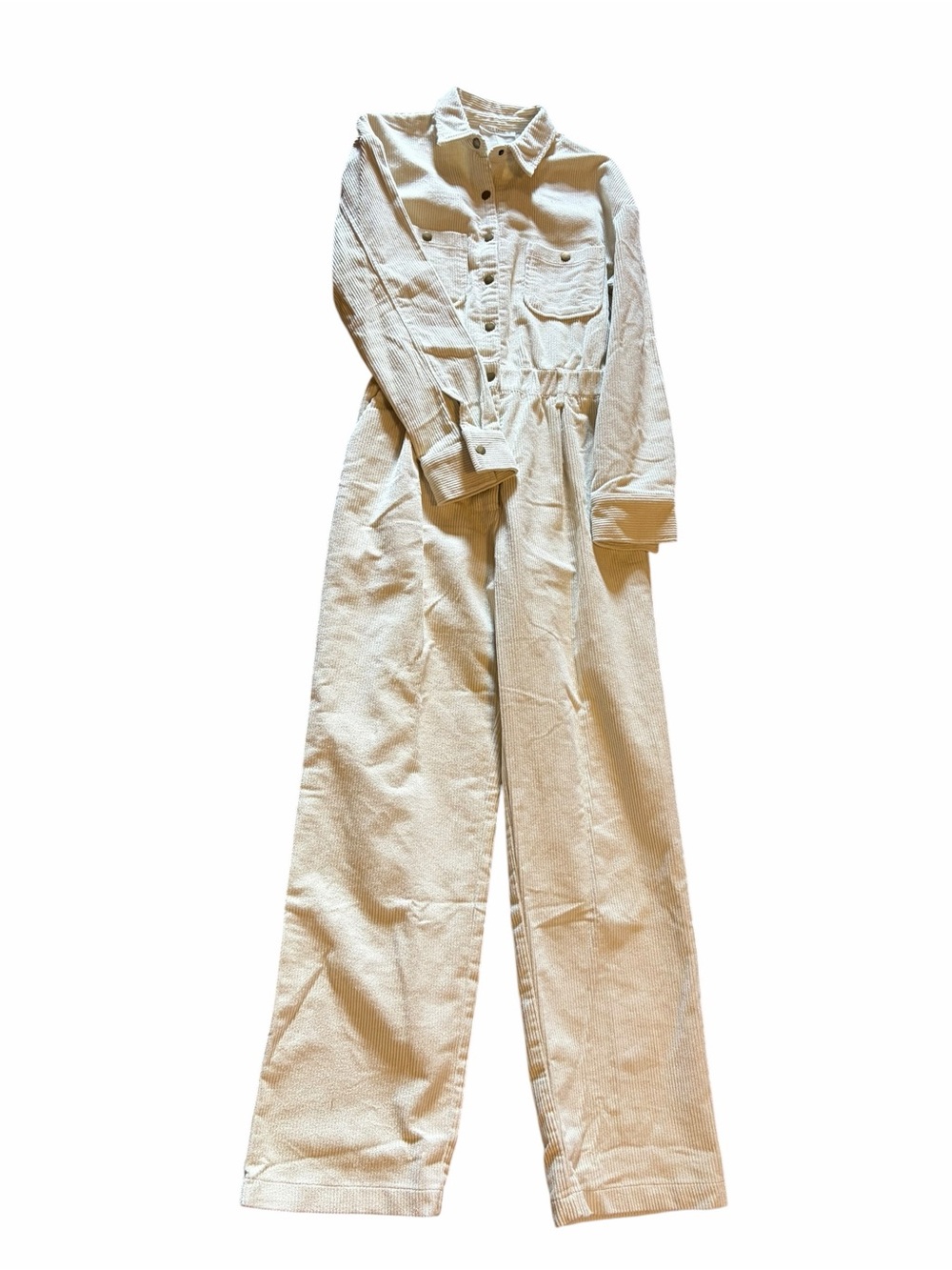 12th TRIBE Bowie Beige Corduroy Jumpsuit - Picture 4 of 7